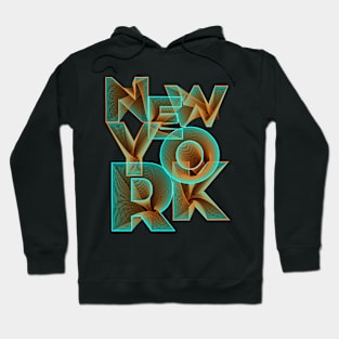 new york typography art Hoodie